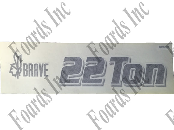 (BR002622) DECAL - 22 TON BRAVE DECAL