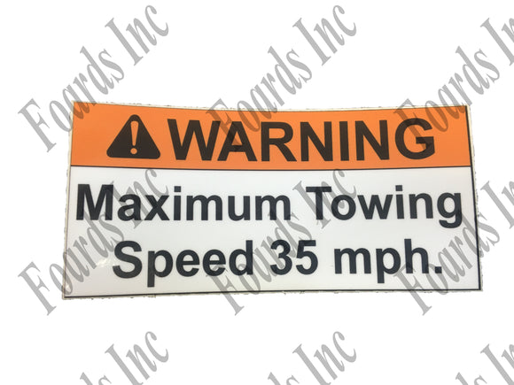 (BR002653) DECAL - NOTICE SPEED LIMIT