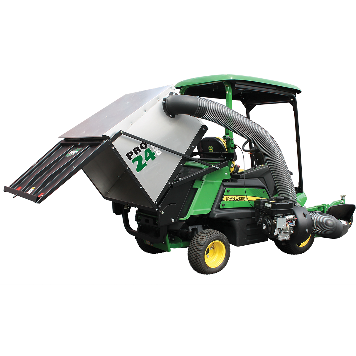 PECO John Deere Pro 24DFS 19.2 Bushel Powered Dump-able Aluminum Bagge ...