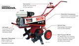 Maxim MT Pro Series Tiller w/ 163cc Honda GX160 (RMT55H)