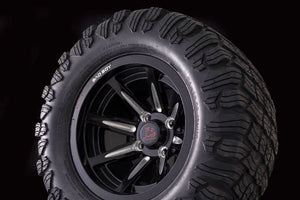 (022-4225-00) Bad Boy ZT Elite Black Aluminum Wheel & Reaper Tire Combo (1 Wheel, 1 Tire)
