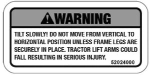 (S52024000) Decal, Warning