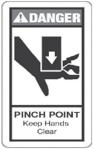 (S52055200) 10 Ton  Pinch Point Decal