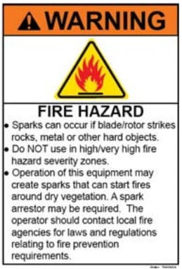 (ZS001) Fire/Spark Hazard Safety Decal